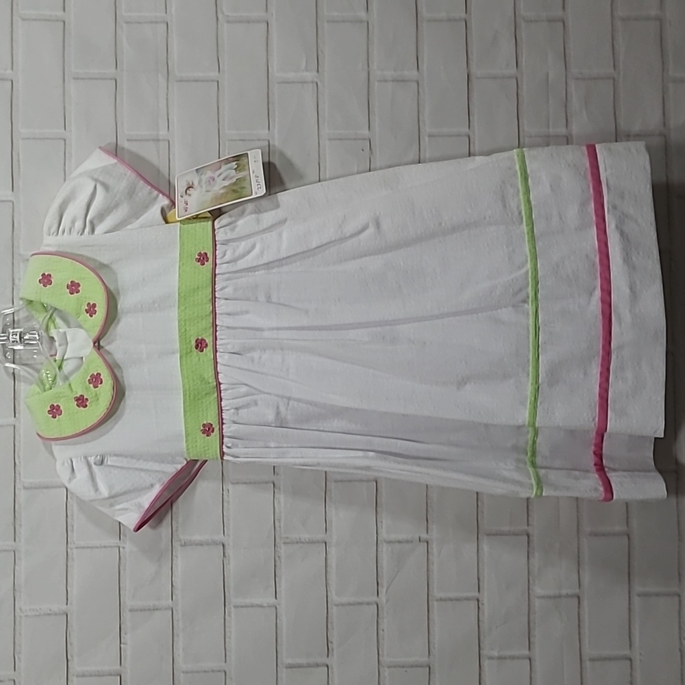 NWT Will' Beth White w/mint & pink Toddler Dress